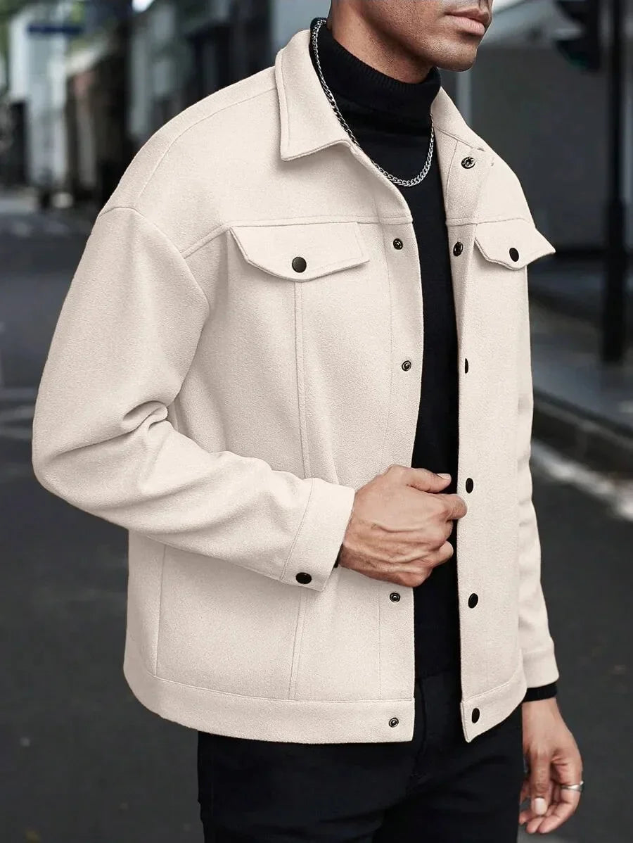 Liam Wool Blend Jacket For Men By Street-Wave Warm Tailored Versatile