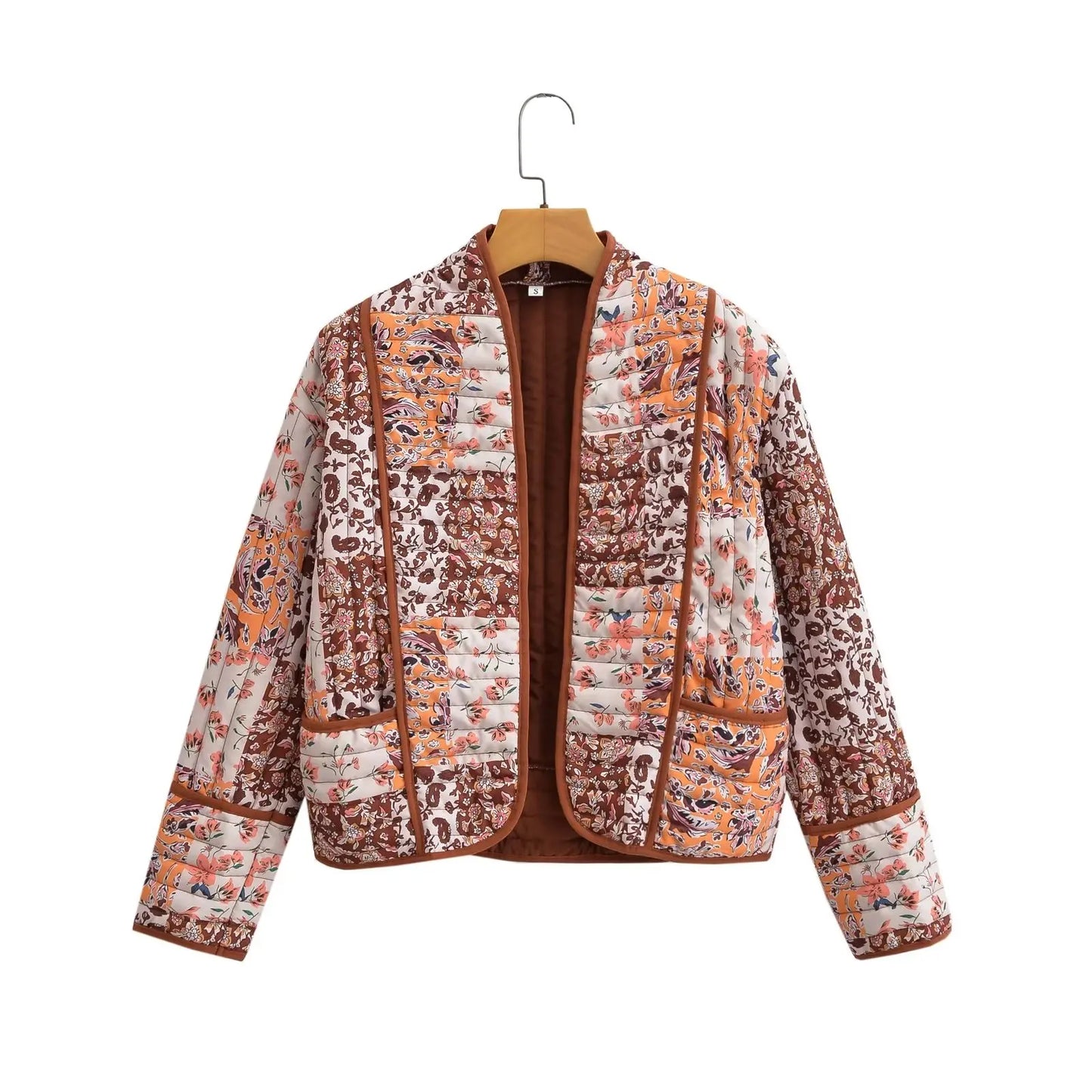 Street Wave Floral Winter Coat For Women Warm And Elegant With Pockets And Comfortable Fit