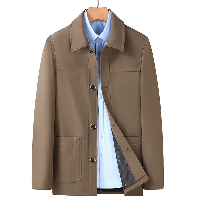 Street-wave Vegan Casual Jacket With Front Pockets And Button Closure For Eco Fashion Lovers