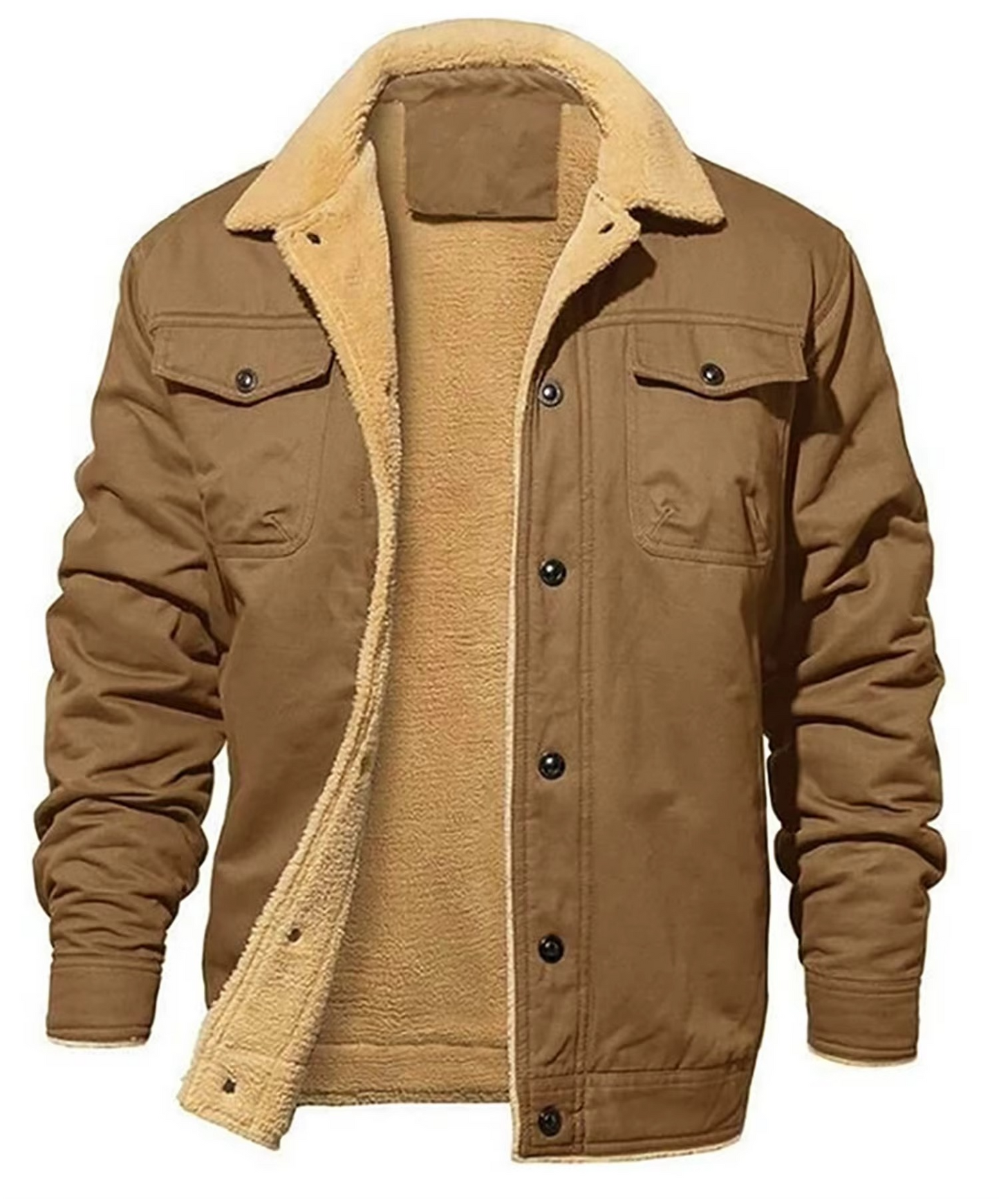 Street-Wave Mens Winter Fleece Lined Jacket Warm Insulated Casual Coat for Cold Weather Everyday Wear
