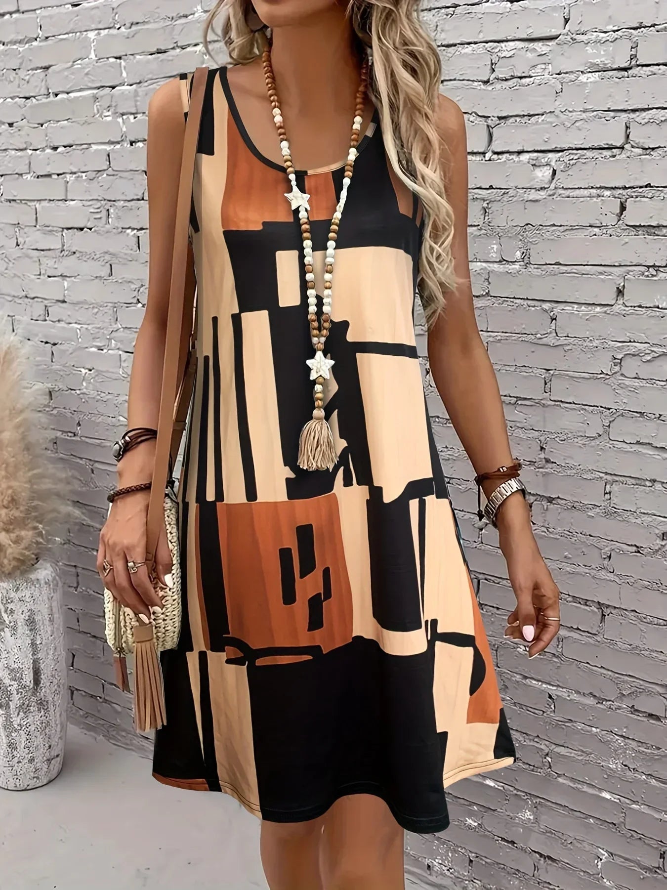 Street-Wave Aria Sleeveless A-Line Dress For Women Breezy