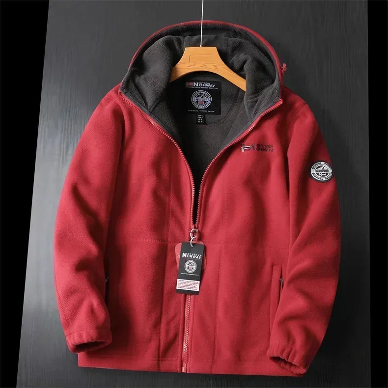 Street Wave Extra Warm Zip Hooded Jacket For Men With Superior Thermal Insulation And Durable Build