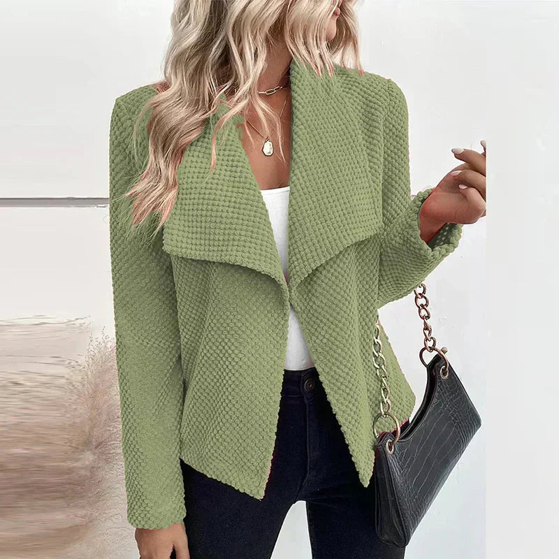 Street Wave Structured Blazer With Large Lapel Pink For Women Elegant Modern And Versatile