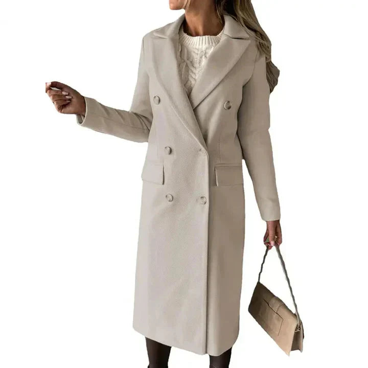 Street-Wave Reversible Winter Coat With Warmth And Chic Lapel Design For City Women