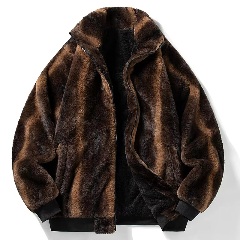 Street-Wave 2025 Winter Fleece Lined Thermal Zip Up Jacket Unisex Cozy Warm Outerwear For Cold Weather