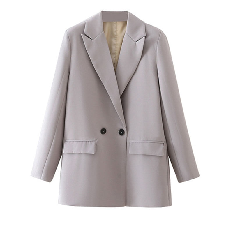 Street-Wave Vintage Blazer For Women Blue Tailored Fit With Bold Color Statement And Versatility