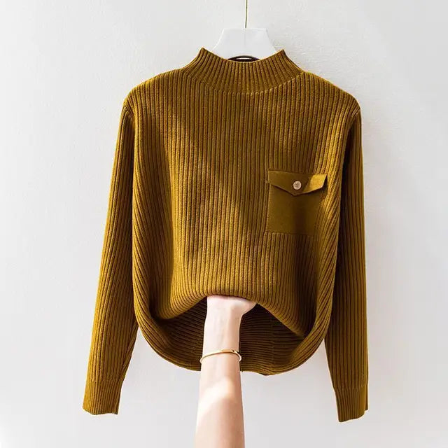 Women's Knit Pullover with Lightweight Fabric and Classic Design