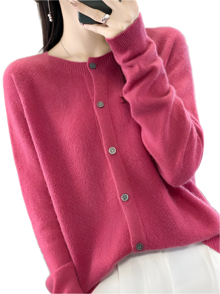 Street-Wave Women Knit Cardigan Jacket Warm Cozy Premium Materials Button Front Winter Essential