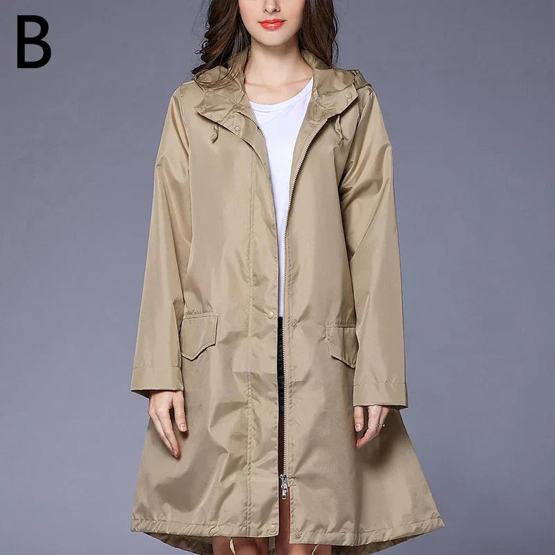 Street Wave Womens Rain Jacket Caren Waterproof Chic City Coat For Urban Fashionistas