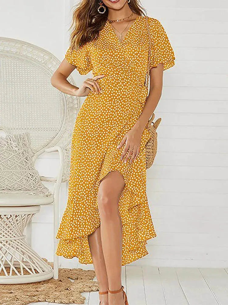 Women's Long Summer Dress with Sleeveless Design and Flowing Silhouette