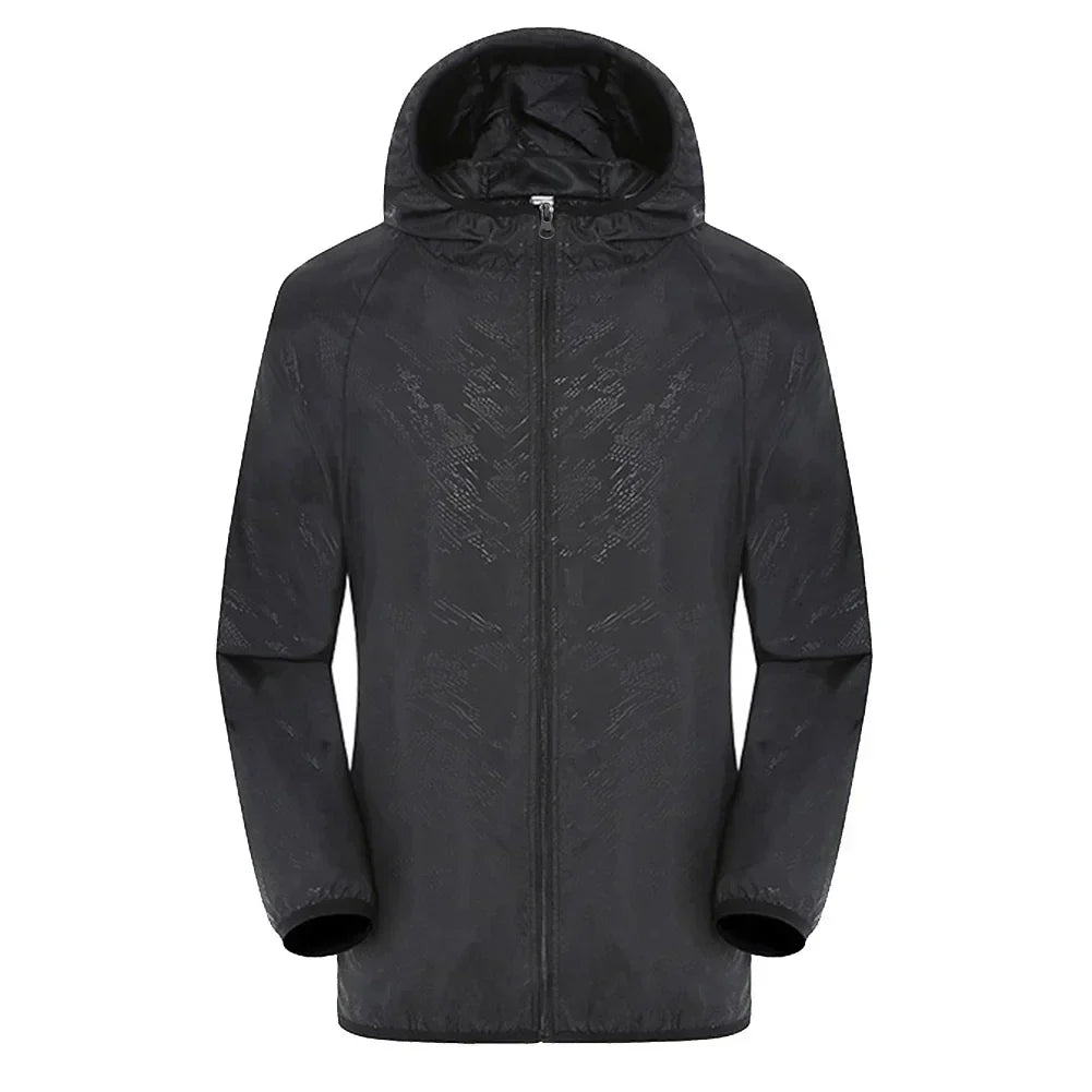 Street-Wave Mens Waterproof Trench Coat Hooded Zipper Front All Weather