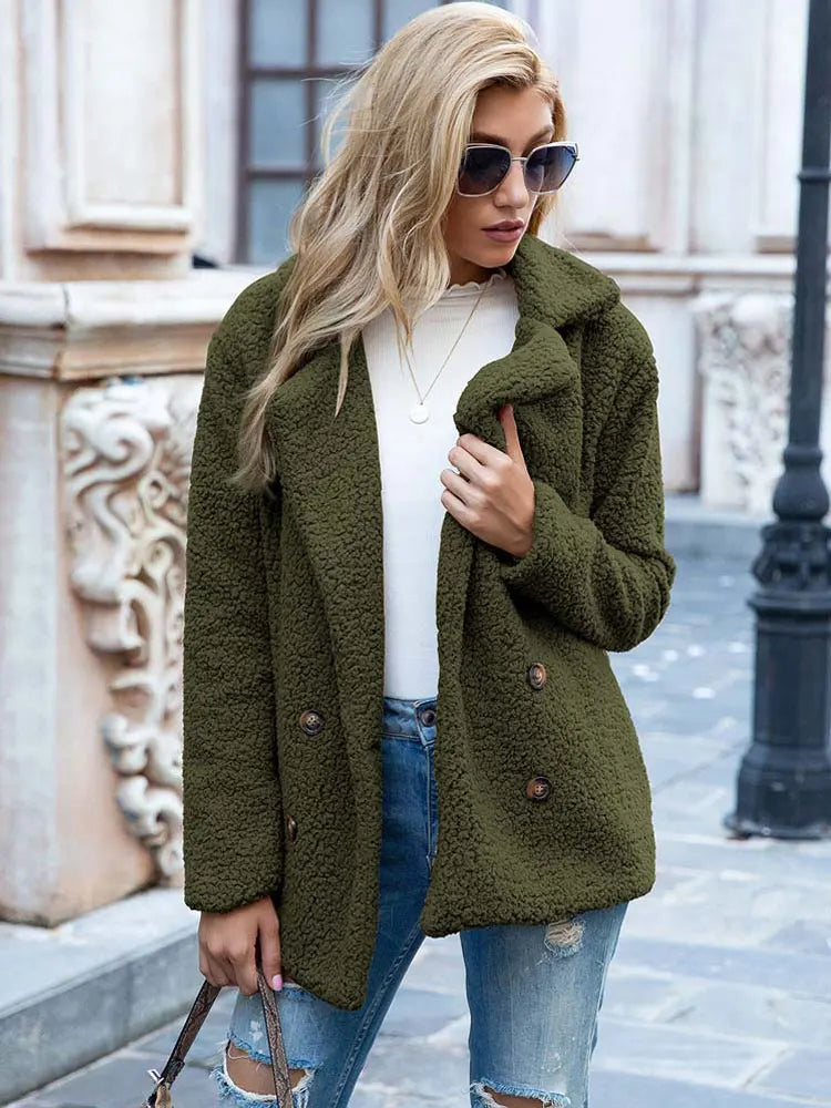 Street Wave Teddy Coat For Women Cozy Warmth Plush Fur Winter Outerwear Stylish And Practical