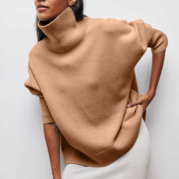 Street-wave Rollneck Sweater For Women Classic Look Soft Knit Warmth Elegant Casual