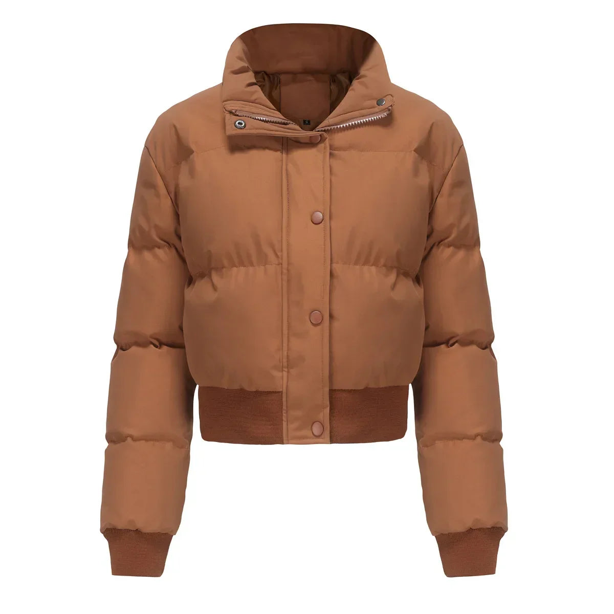 Street-Wave Winter Crop Puffer Jacket For Women Warm Insulated Comfort Fit In Cold Weather