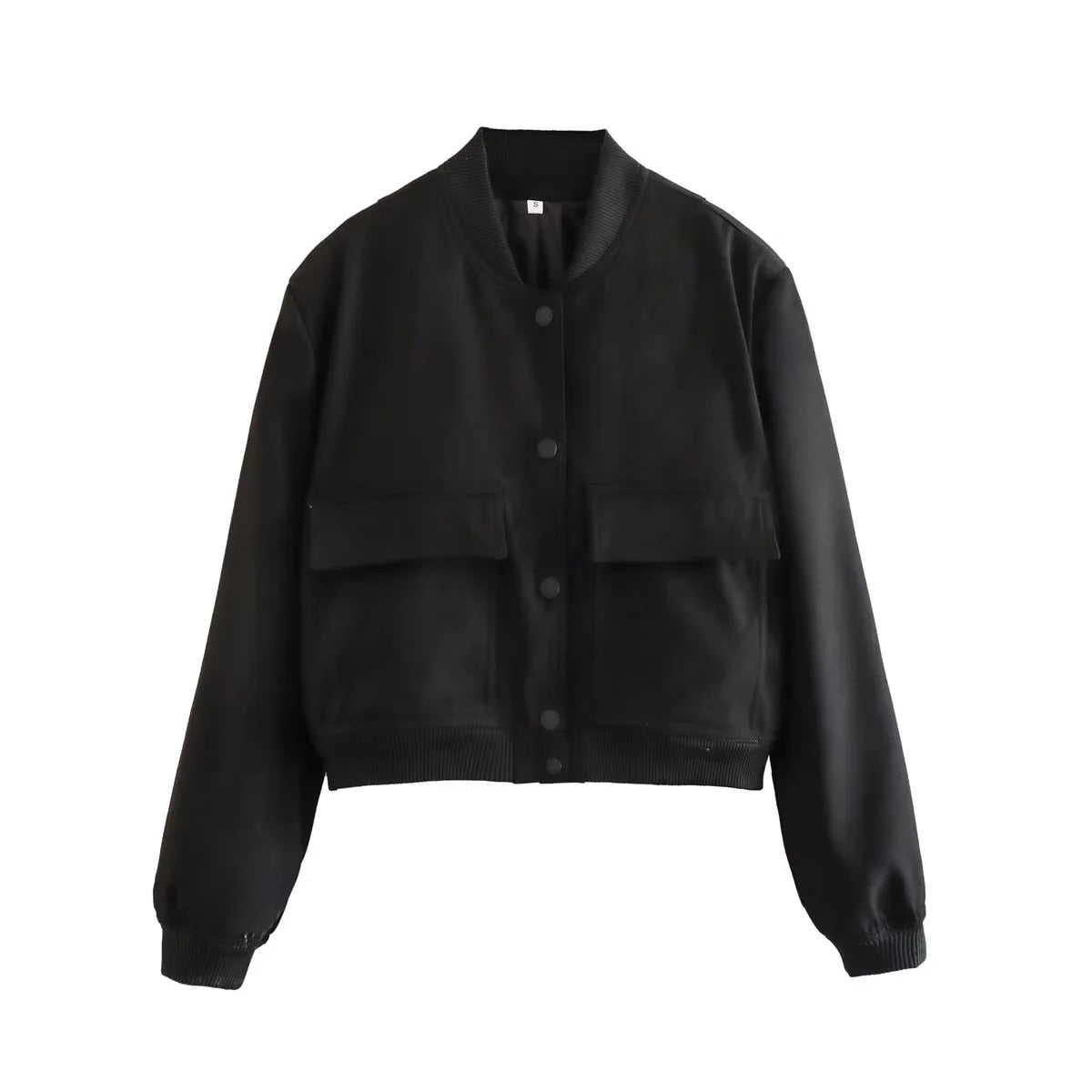 Street-wave Bomber Jacket With Zipper Detail For Women Modern Classic Streetwear