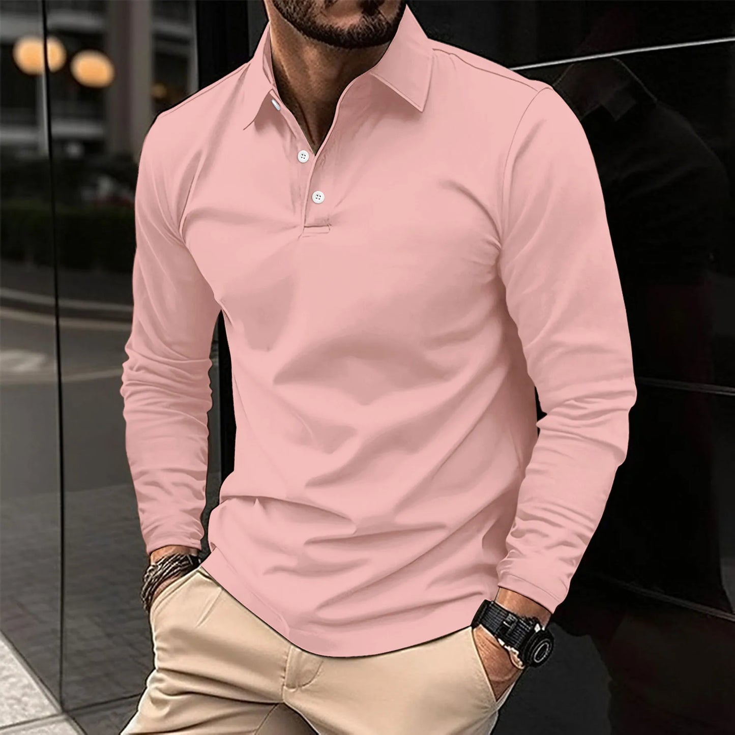 Street Wave Nicolas Cotton Blend Polo Shirt For Modern Men Breathable Comfort Everyday Essential Style