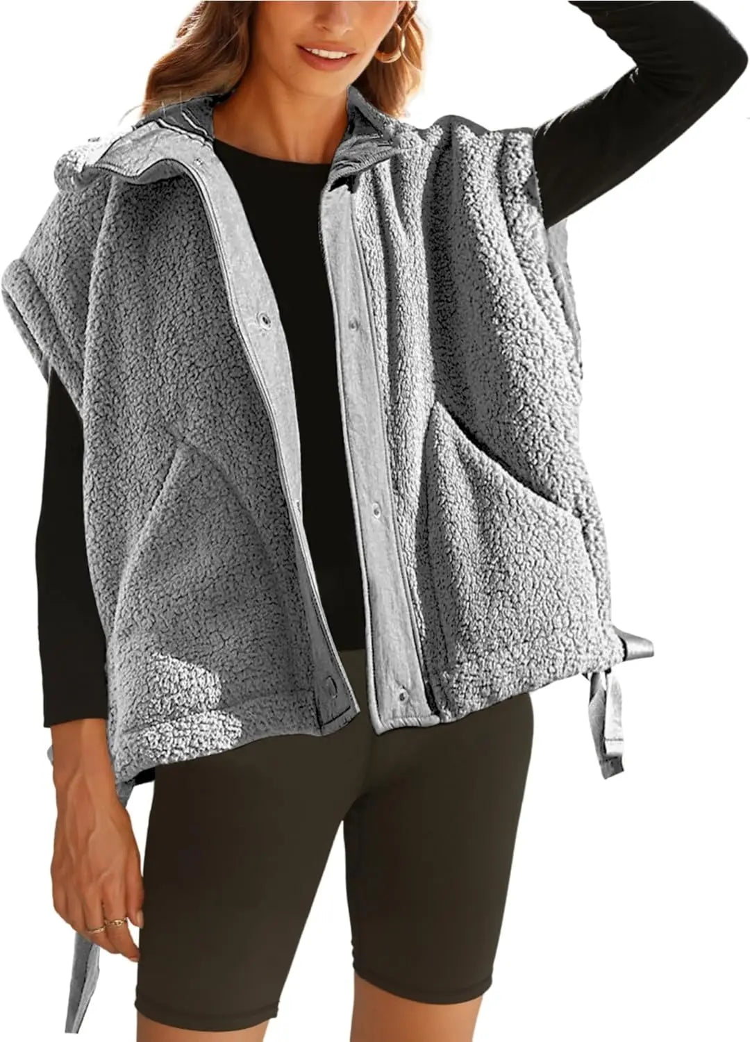 Street-Wave Michelle Sherpa Jacket Unisex Warm Layering Essential