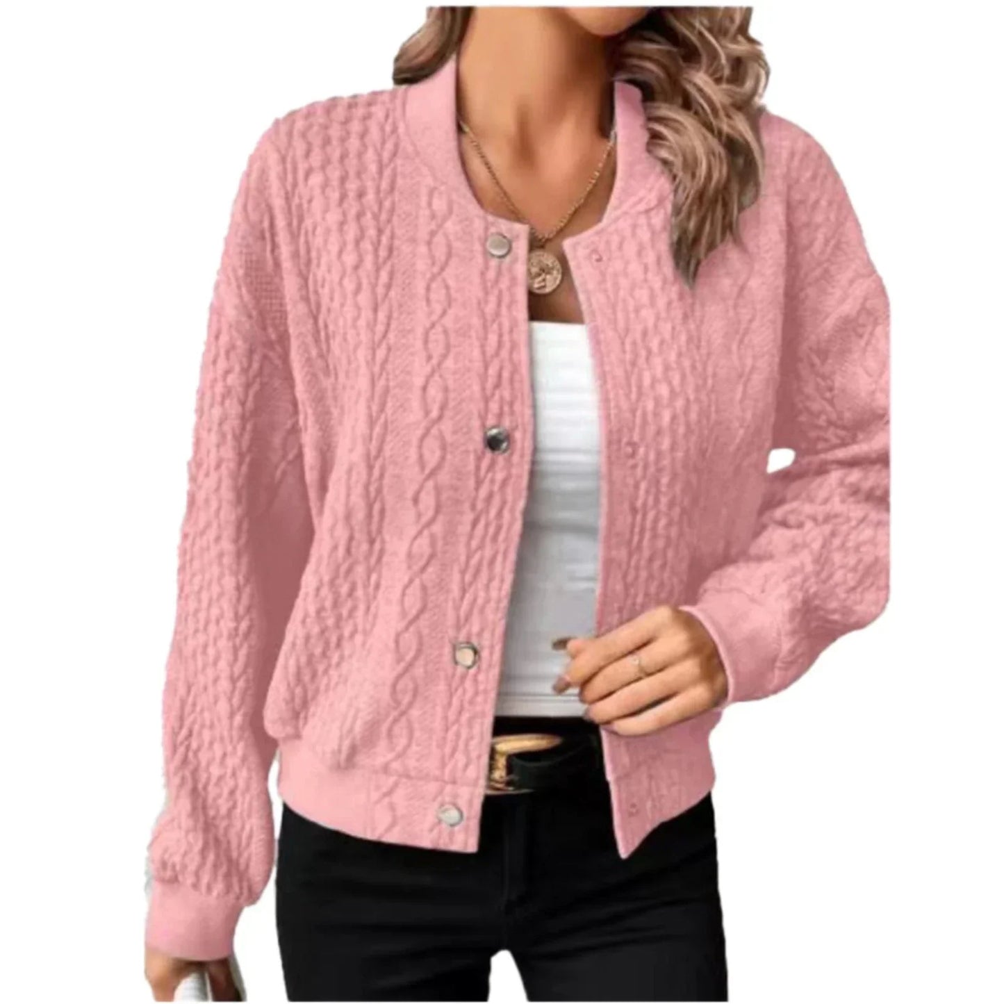 Street-wave Buttoned Knit Vest for Women - Cozy Cable Knit Warmth and Versatile Layering