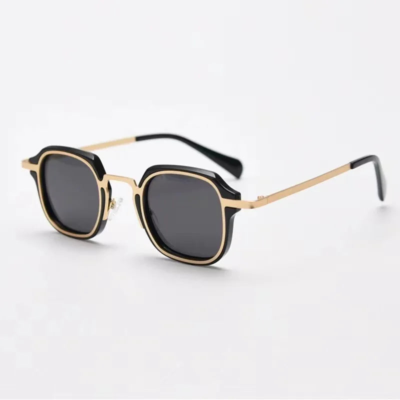 Street-Wave Maverick Punk Square Sunglasses Bold Geometric Eyewear For Men And Women UV Protection