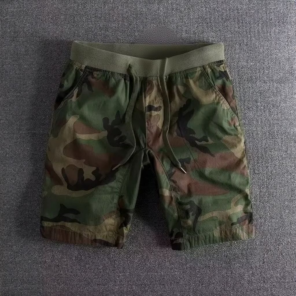Street-Wave Mens Loose Fit Camouflage Casual Sports Shorts Lightweight Breathable Comfort With Adjustable Drawstring Waist