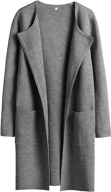 Street-wave Longline Cozy Jacket For Women With Pockets Warmth And Modern Elegance