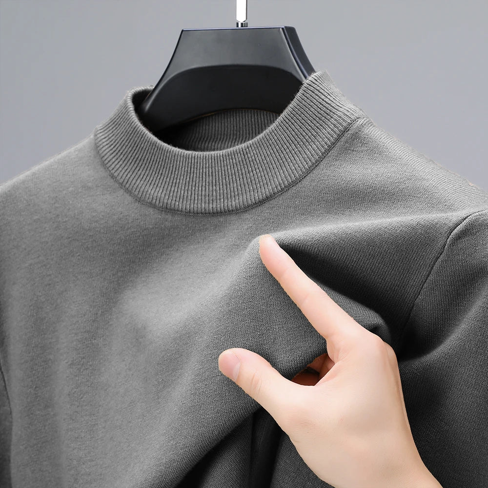 Street-Wave Mens Knit Sweater With Modern Textured Knit Fabric And Eco Friendly Style