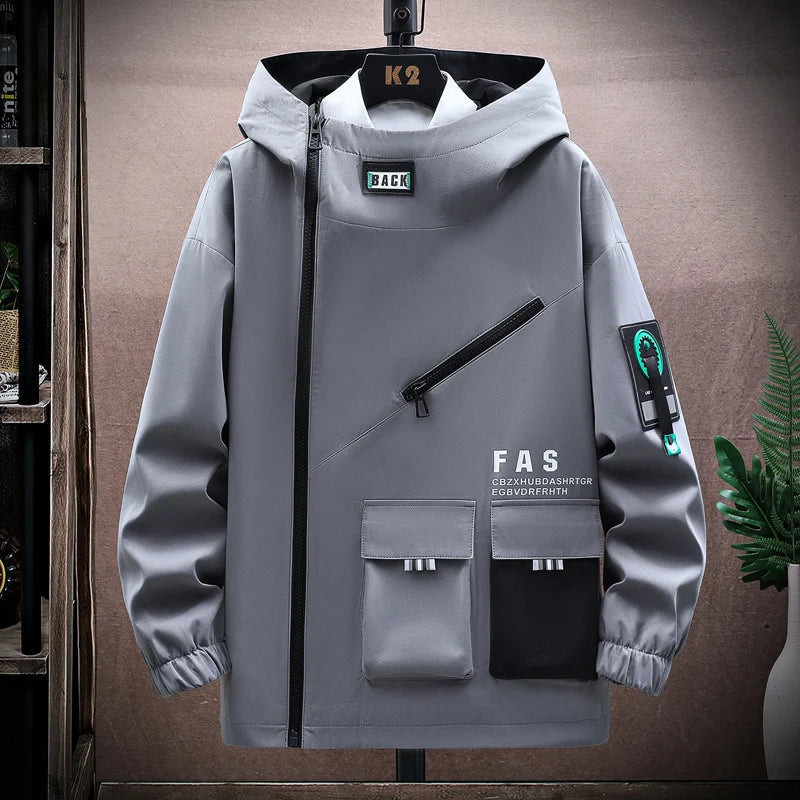 Nordisk Flair Mens Hooded Jacket Water Resistant With Multiple Pockets Relaxed Fit Street Style