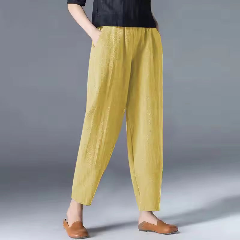 Women's Summer Trousers with Lightweight Fabric and Breathable Design