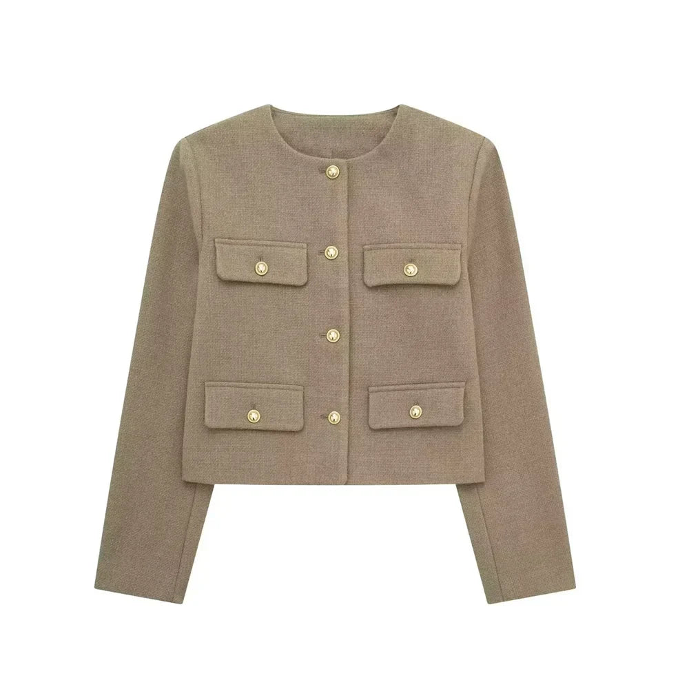 Street-Wave Short Blazer Tailored Fit Chic Women