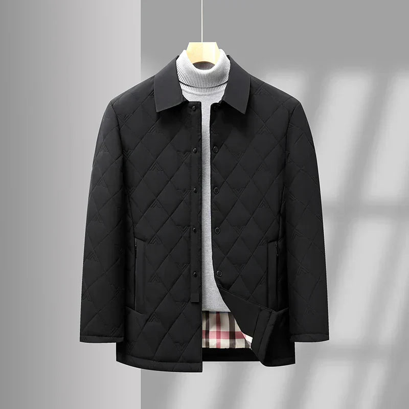 Street-wave Quilted Lightweight Jacket For Men Comfortable Everyday Outerwear With Modern Minimalist Style