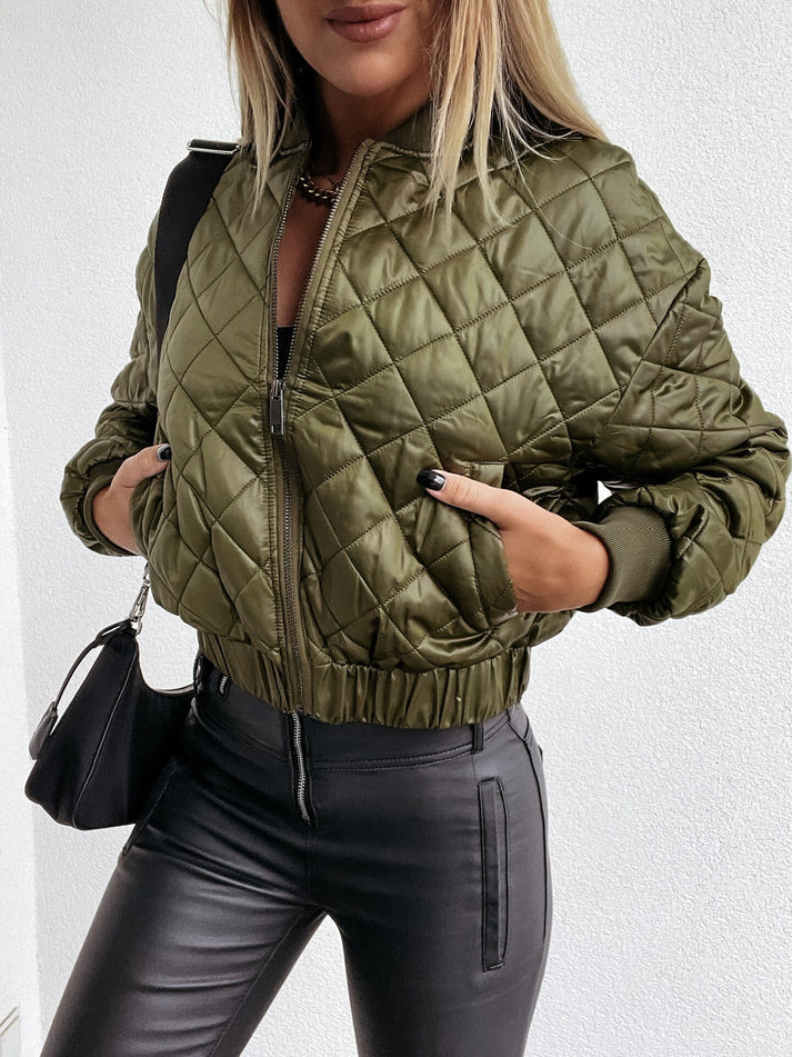 Street-wave Quilted Padded Jacket Warm Cozy Cotton Lined Insulated for Women Winter Wear