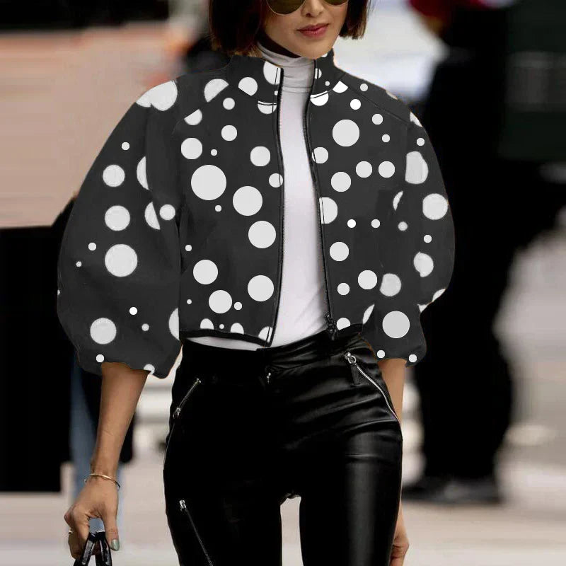 Street-wave Printed Zipper Jacket For Women Bold Chic Style That Flatters Your Silhouette