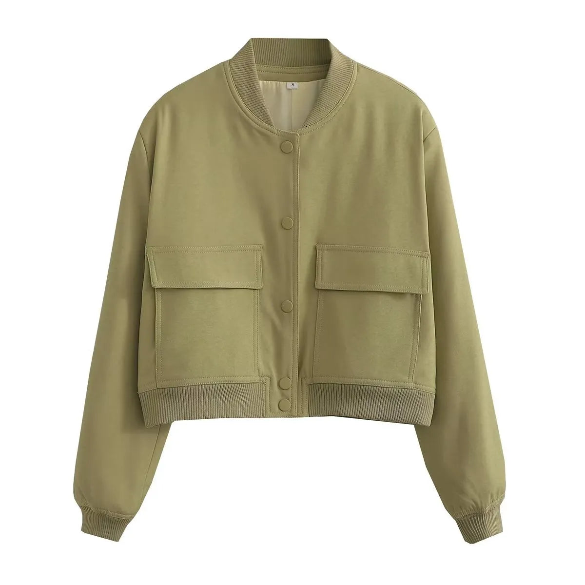 Street Wave Women's Bomber Jacket With Sleeves, Soft Breathable Polyester, Elegant Everyday Style