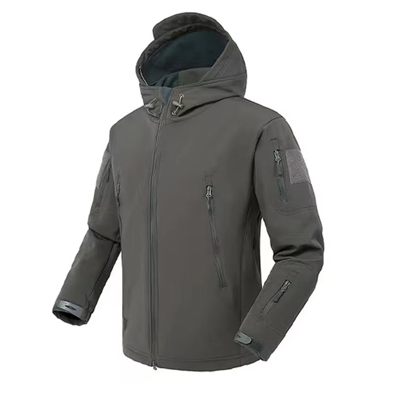 Mens SoftShell Waterproof Fleece Jacket For Hiking Camping And Winter Adventures Thermal Insulated Outerwear