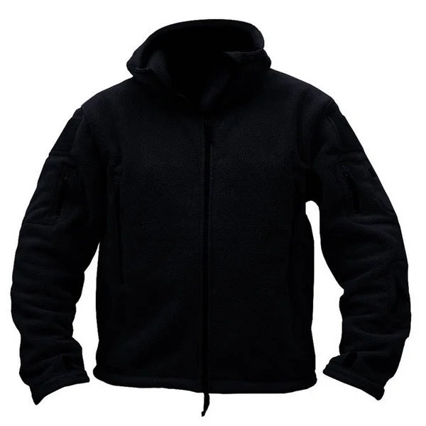 Street Wave Tactical Fleece Jacket With Hood For Outdoors