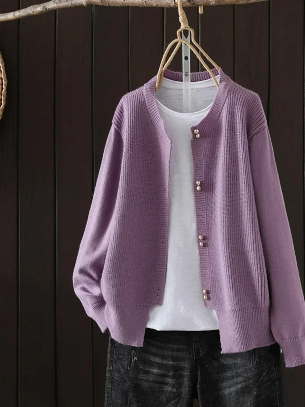 Women's Knit Cardigan with Cozy Feel and Breathable Design