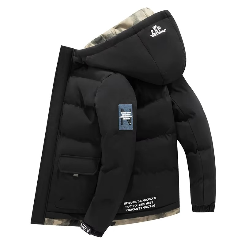 Street-Wave Men's Windproof Hooded Parka Jacket Insulated Warm Winter Coat With Multiple Pockets Sizes M-5XL
