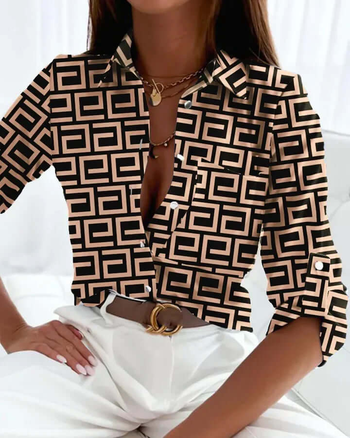 Street Wave Nautical Striped Blouse for Women Ultra Comfortable Easy Care Durable