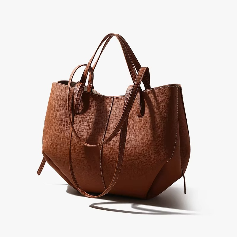 Street-Wave Premium Cow Leather Large Capacity Shoulder Tote Bag For Women - Elegant Style Meets Everyday Function