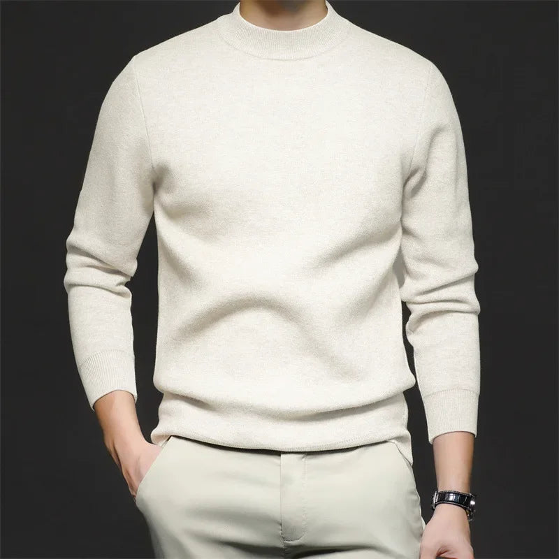 Knit Crewneck Sweater Street-wave for Men Timeless Comfort and Versatile Everyday Essential