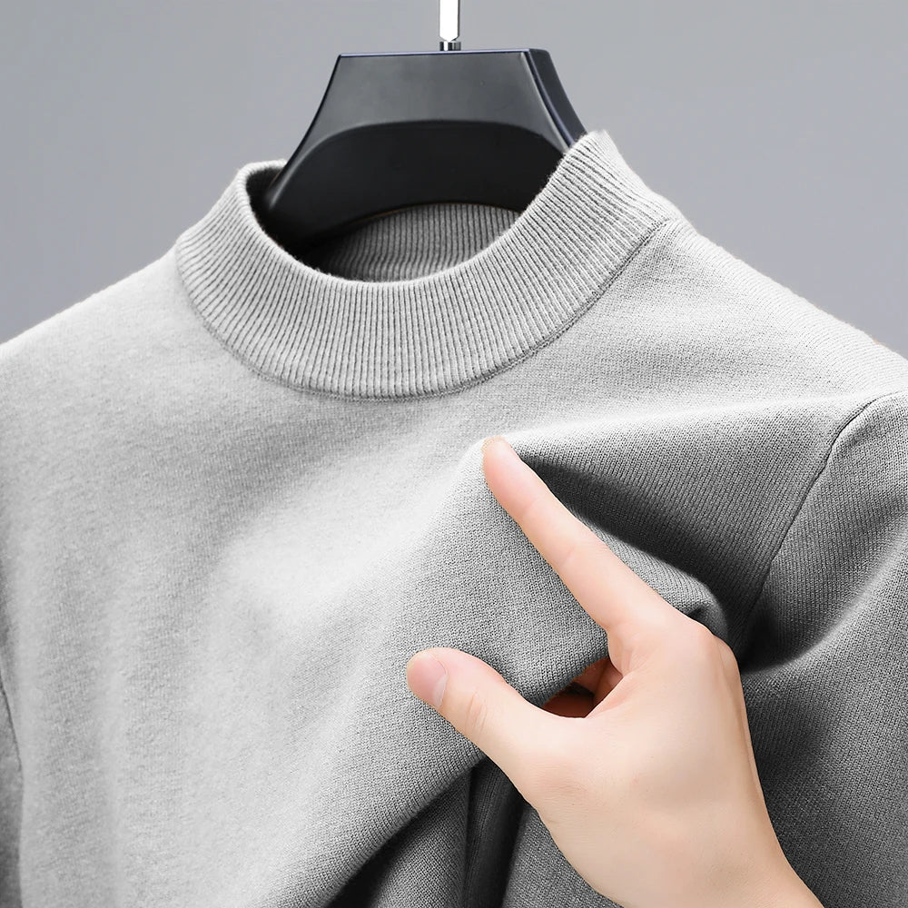 Street-Wave Mens Knit Sweater With Modern Textured Knit Fabric And Eco Friendly Style