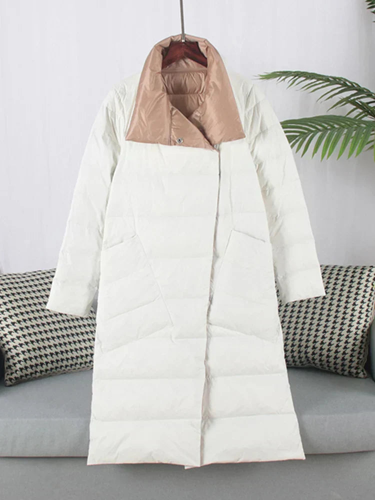 Streetwave Womens Long Plaid Puffer Coat With Heat Retention And Practical Pockets For Winter