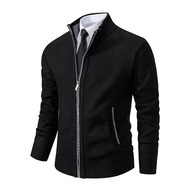 Street-Wave Mens Elegant Knit Cardigan Sweater Soft Cozy Yet Sharp Outerwear For Modern Gentlemen