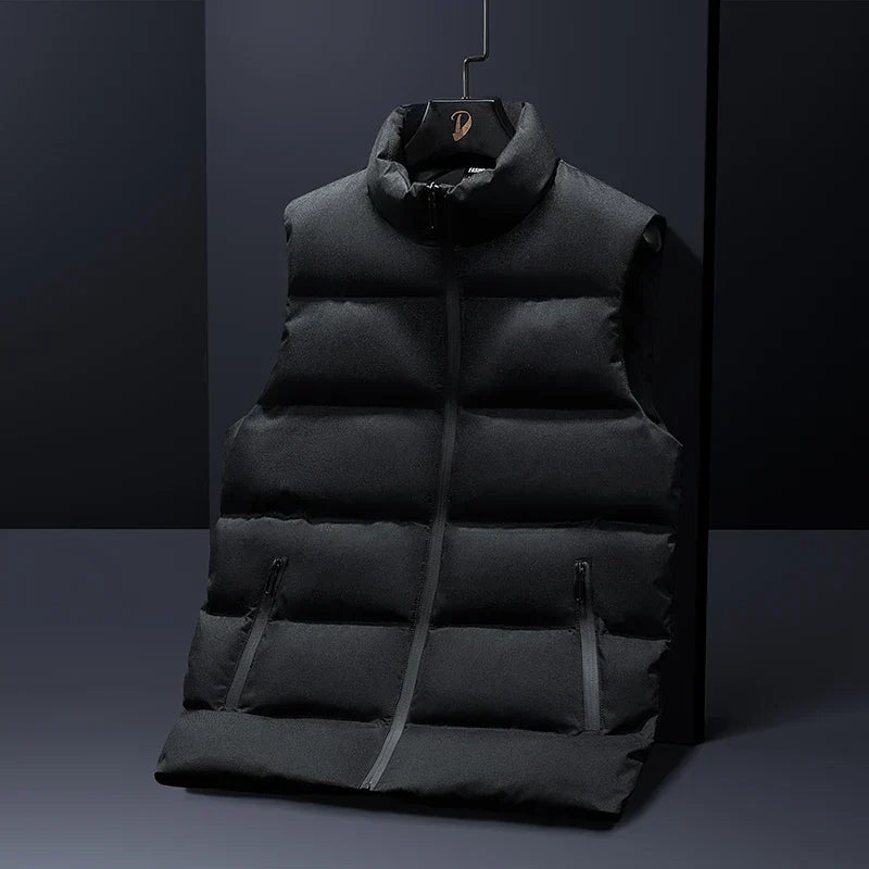 Street-wave Padded Lightweight Vest For Men With Warmth And Versatile Streetwear Outer Layer