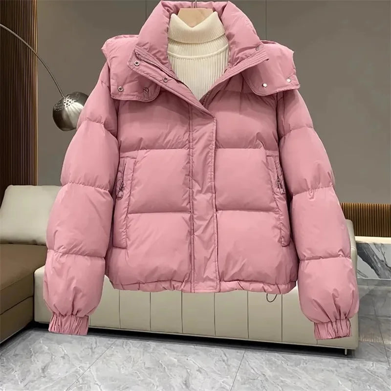 Street Wave Women Puffer Jacket Cozy Cotton Warmth For Winter Stylish Comfort Casual Everyday