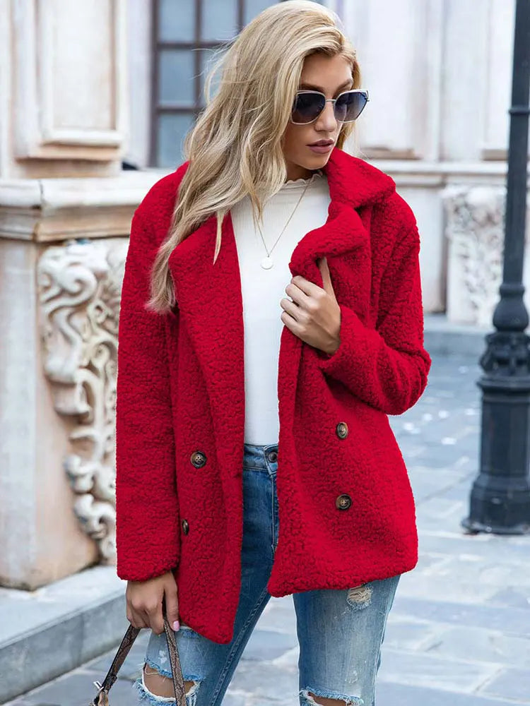 Street Wave Teddy Coat For Women Cozy Warmth Plush Fur Winter Outerwear Stylish And Practical