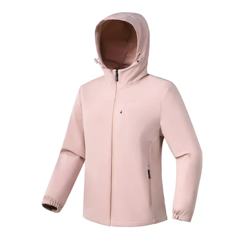 Street-Wave Hooded Softshell Jacket For All-Weather Comfort Zip Front For Outdoor Enthusiasts