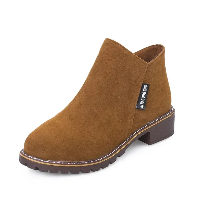 Street-wave Suede Ankle Boots For Modern Women Versatile Elegant Fall Winter 2024 Must-Have