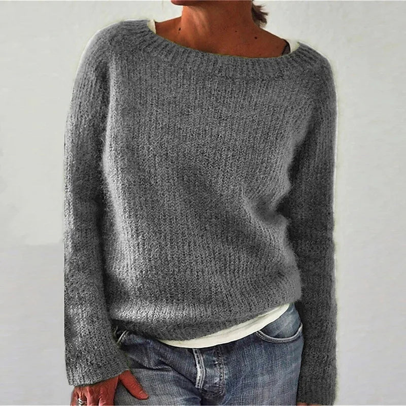 Street-Wave Abigail Women Relaxed Knit Pullover Sweater