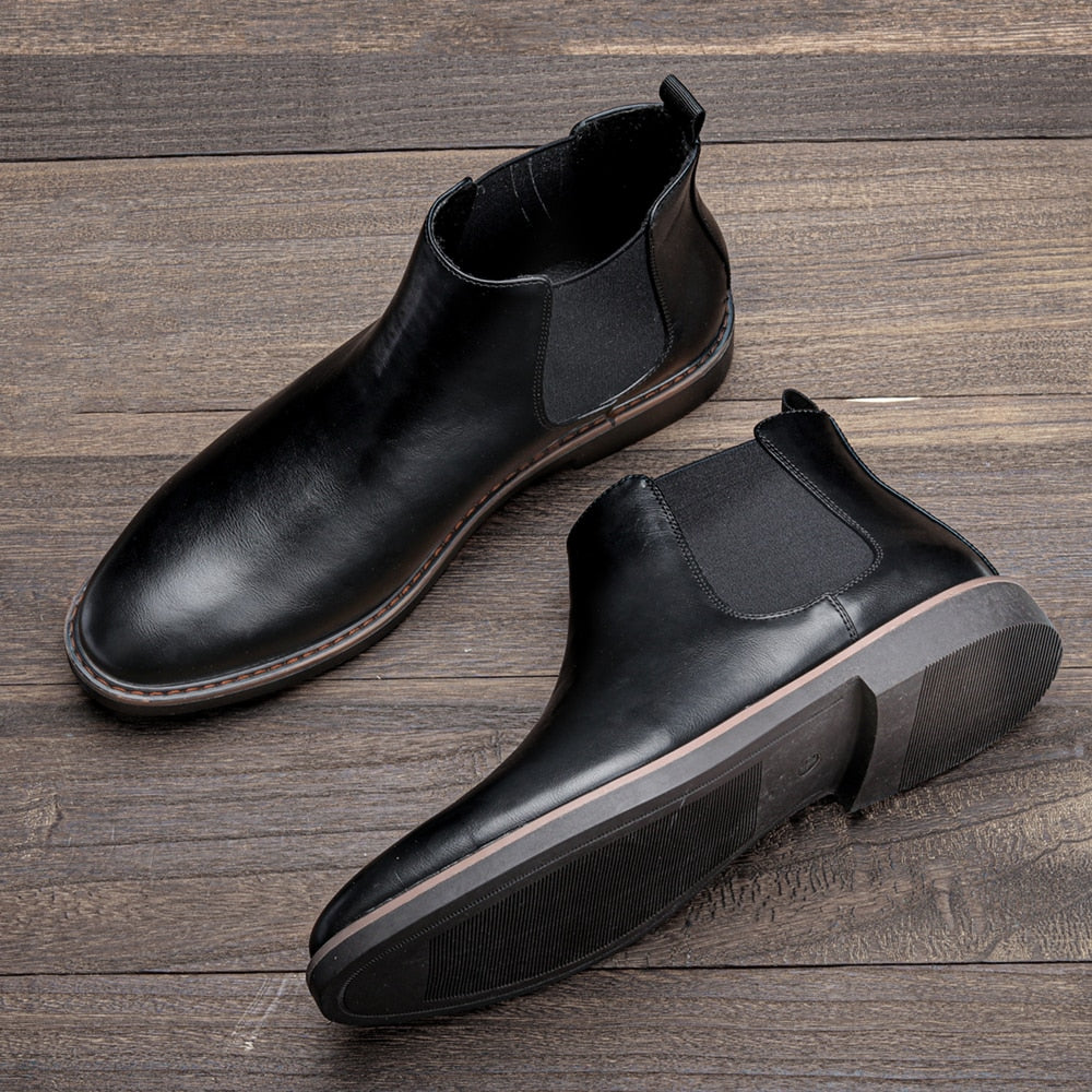Streetwave Leather Chelsea Boots For Men Premium Comfort Timeless Retro Style Perfect For Everyday City Wear